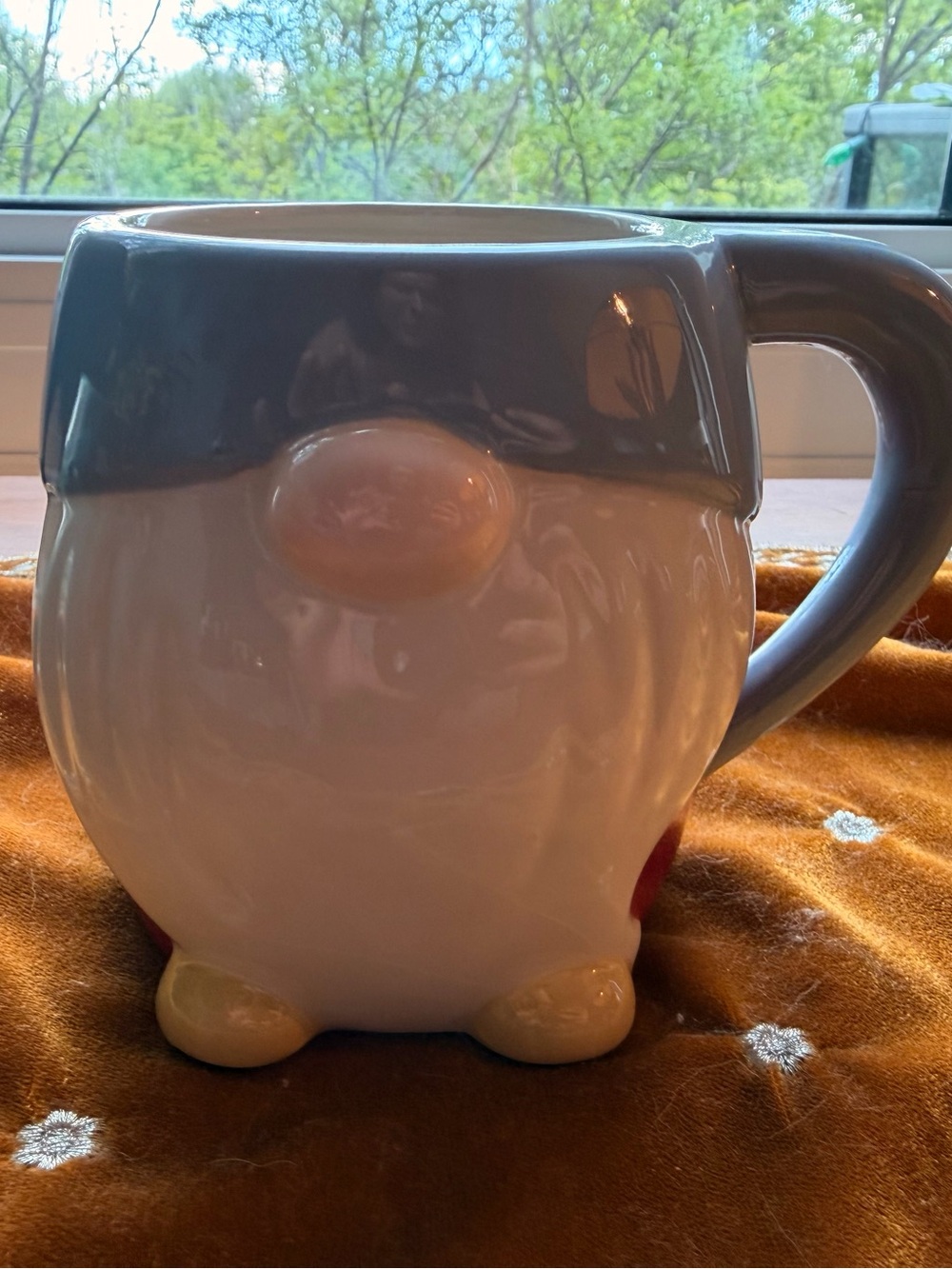 Ceramic Gnome Mug in Gray and Cream - Home Dining